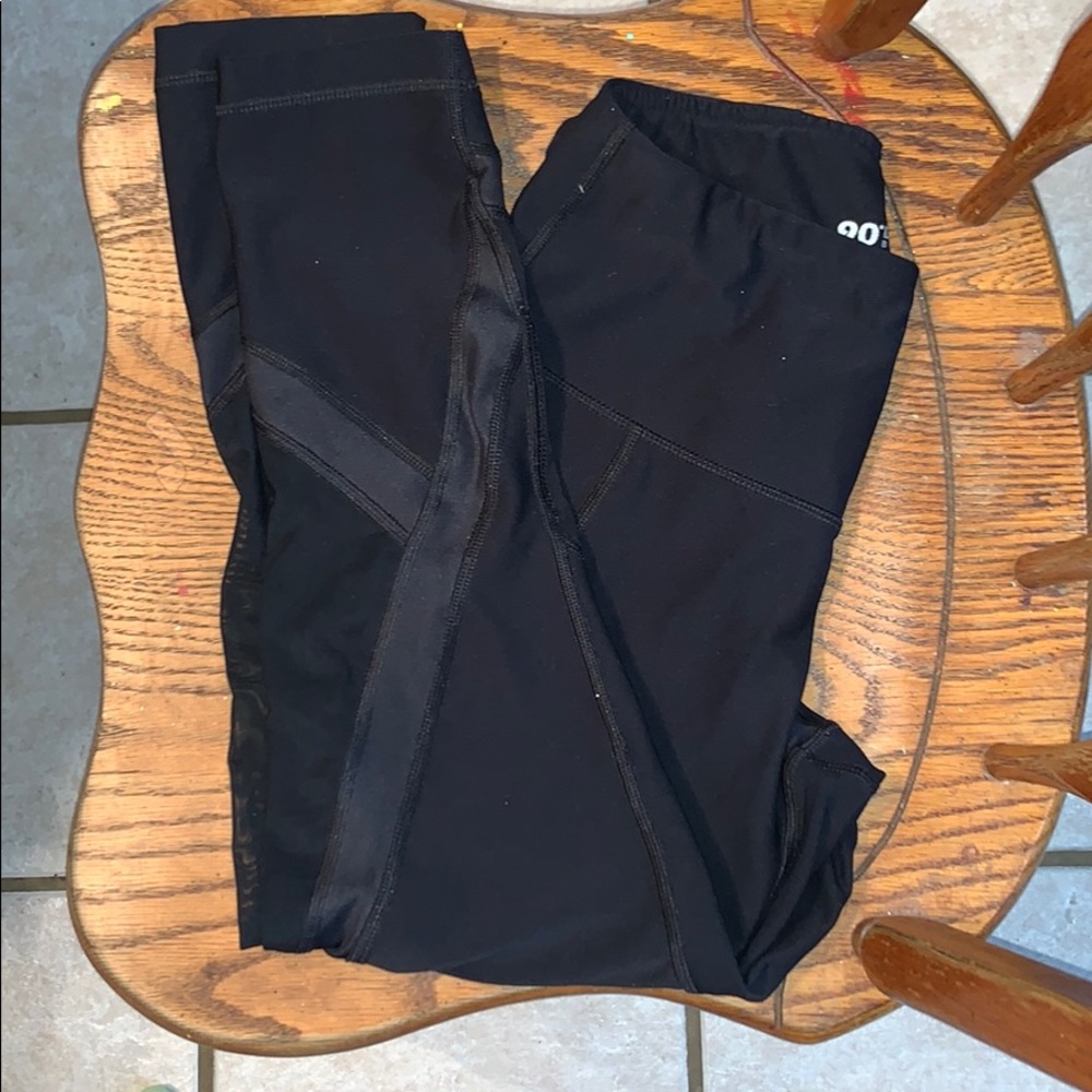 Black tights with mesh detail